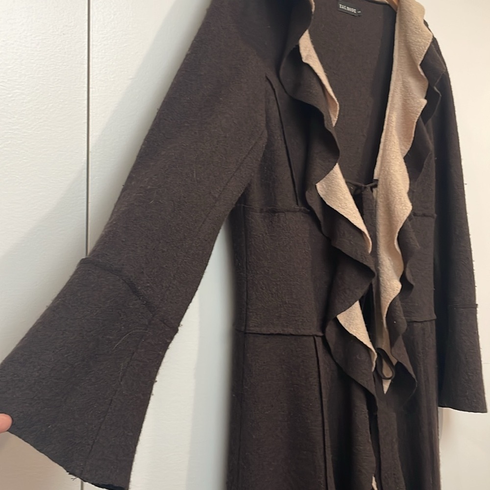 Unique Brown Ruffled Duster - Picture 9 of 9
